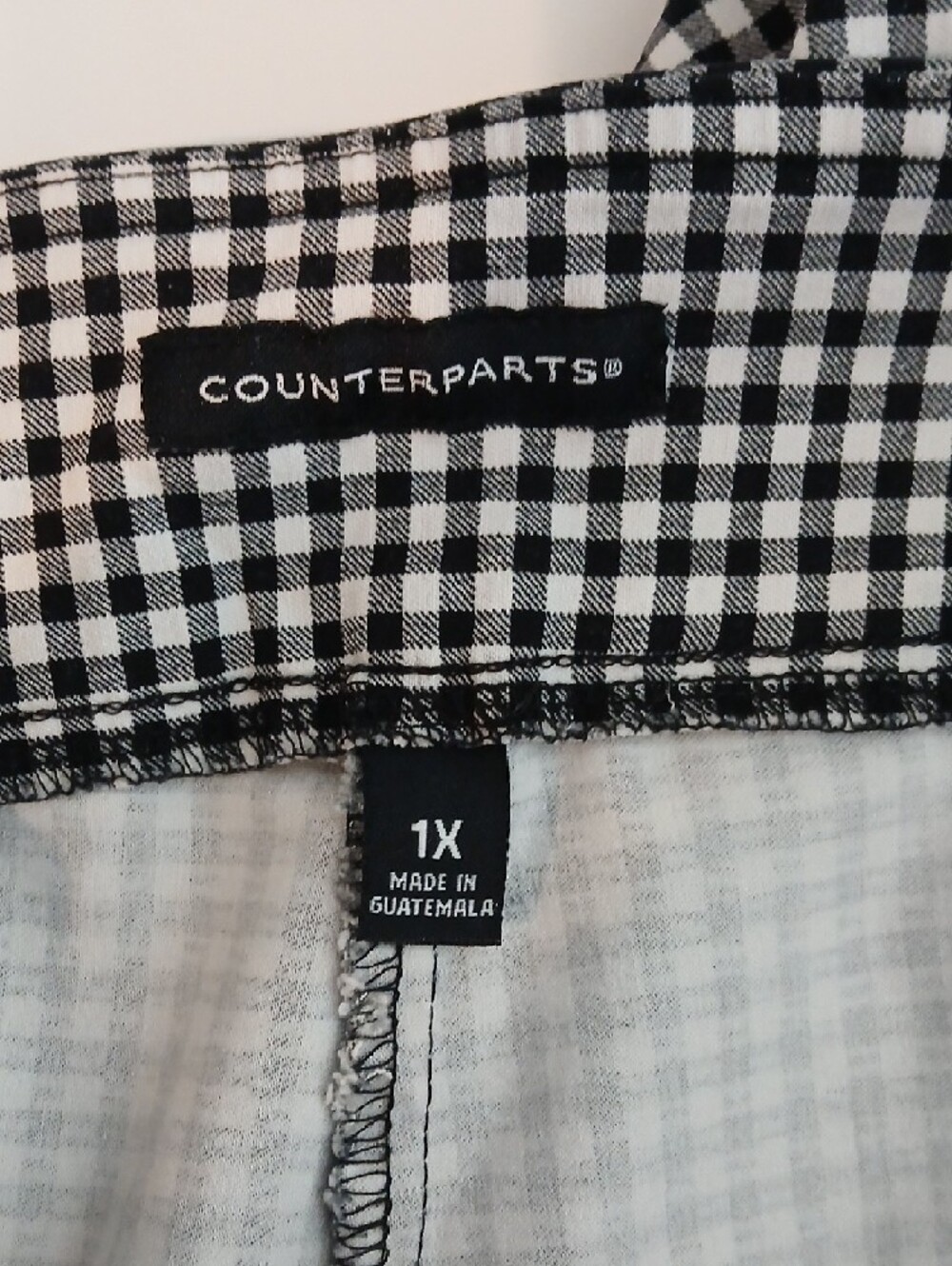 Counterparts Black and White Gingham Top - Picture 3 of 3